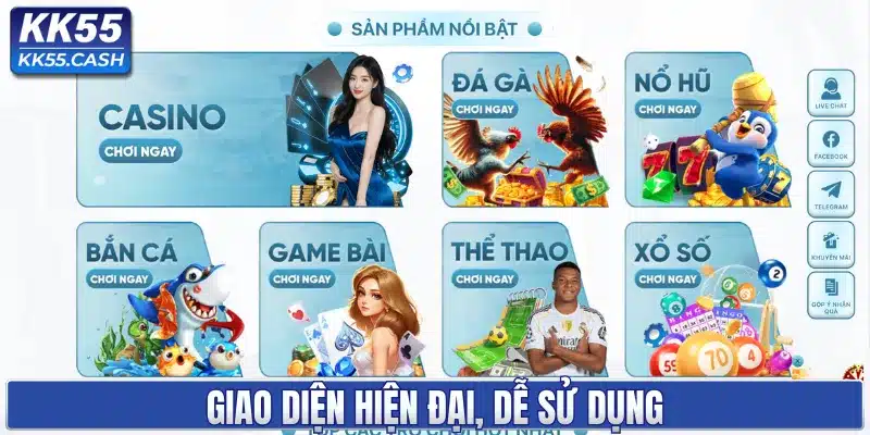 Giao diện hiện đại, dễ sử dụng
